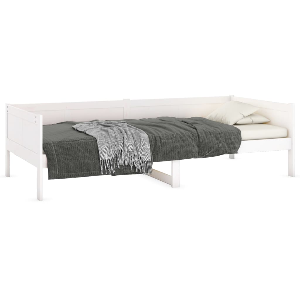 Dormeuse Bianca in Legno Massello di Pino 90x190 cm - homemem39