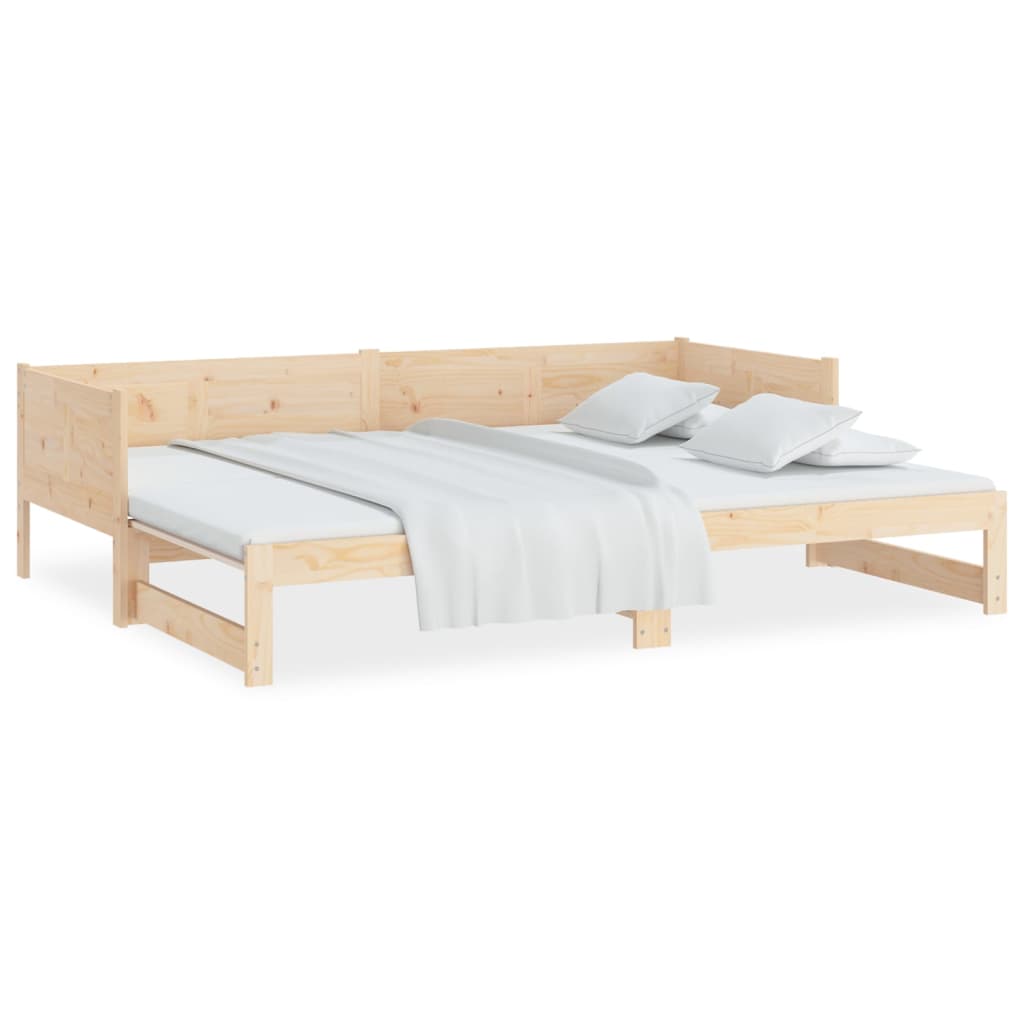 Dormeuse Estraibile in Legno Massello di Pino 2x(80x200) cm | homemem39