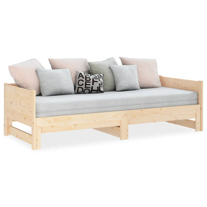 Dormeuse Estraibile in Legno Massello di Pino 2x(90x190) cm | homemem39