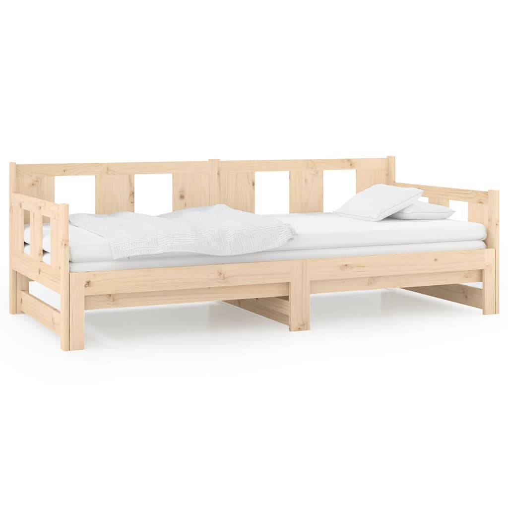 Dormeuse Estraibile in Legno Massello di Pino 90x190 cm