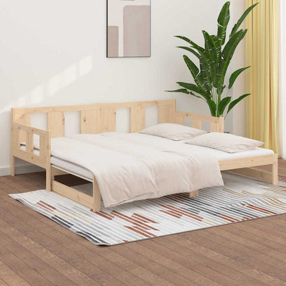 Dormeuse Estraibile in Legno Massello di Pino 90x190 cm