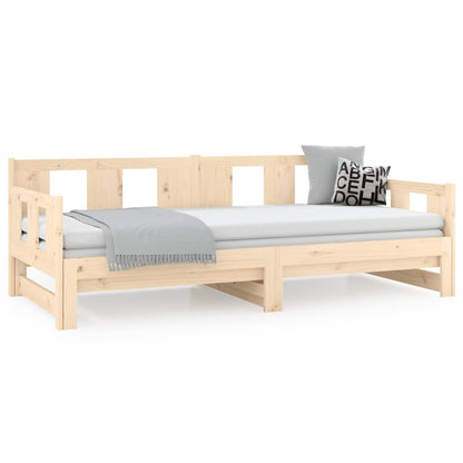 Dormeuse Estraibile in Legno Massello di Pino 2x(90x190) cm | homemem39