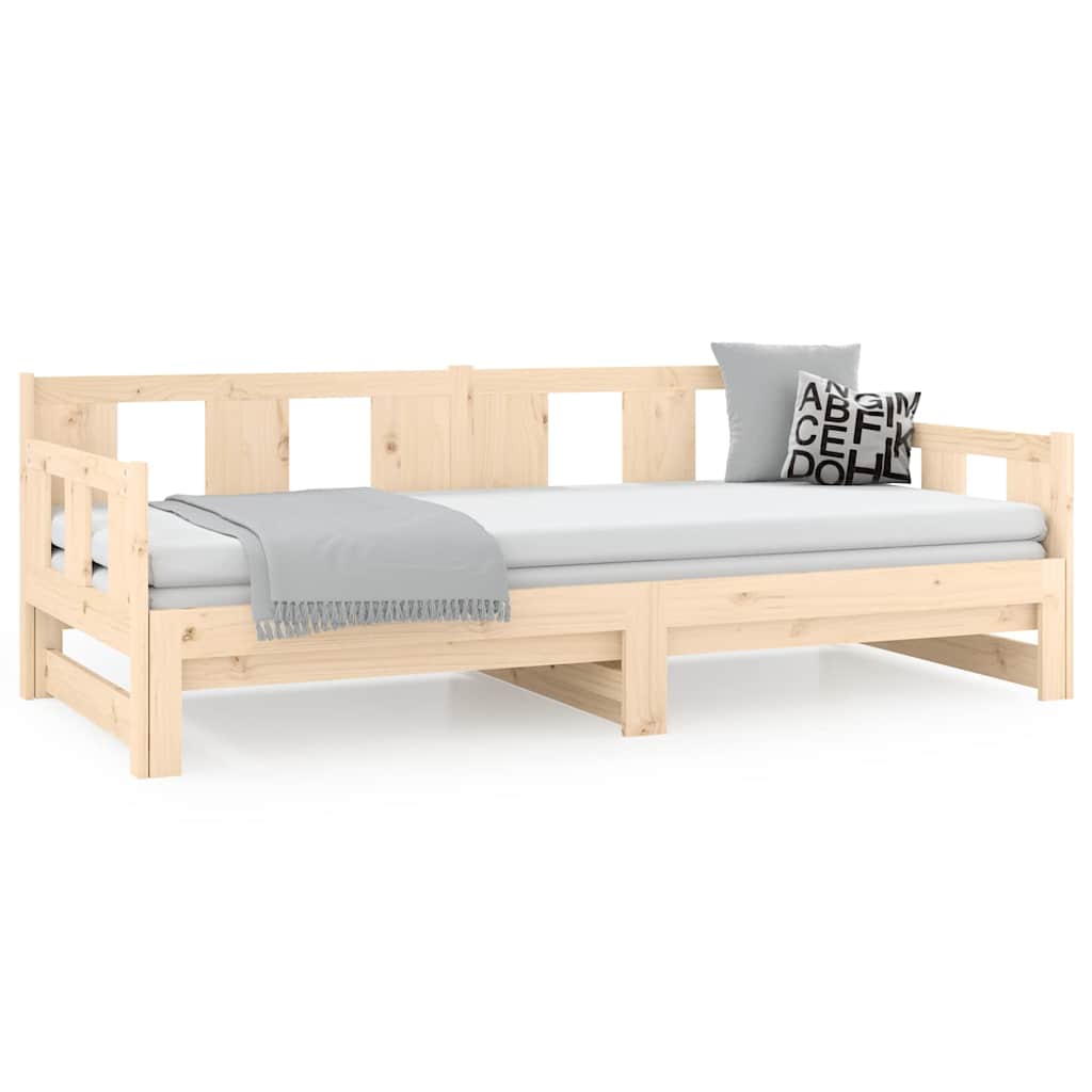 Dormeuse Estraibile in Legno Massello di Pino 90x190 cm