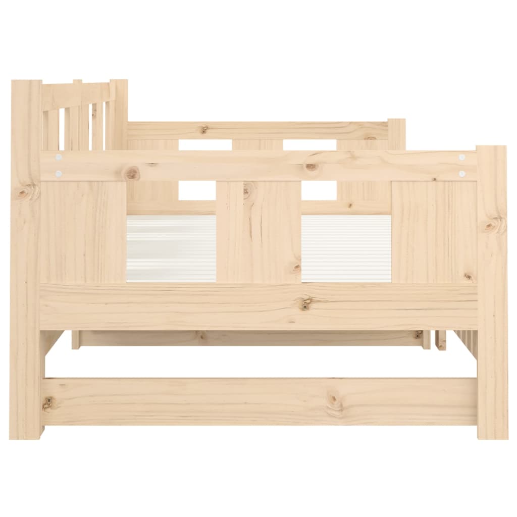 Dormeuse Estraibile in Legno Massello di Pino 2x(90x190) cm | homemem39