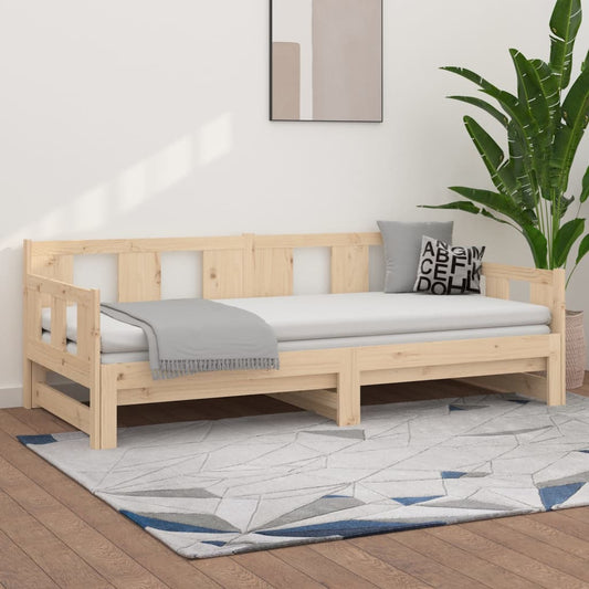Dormeuse Estraibile in Legno Massello di Pino 2x(90x190) cm | homemem39