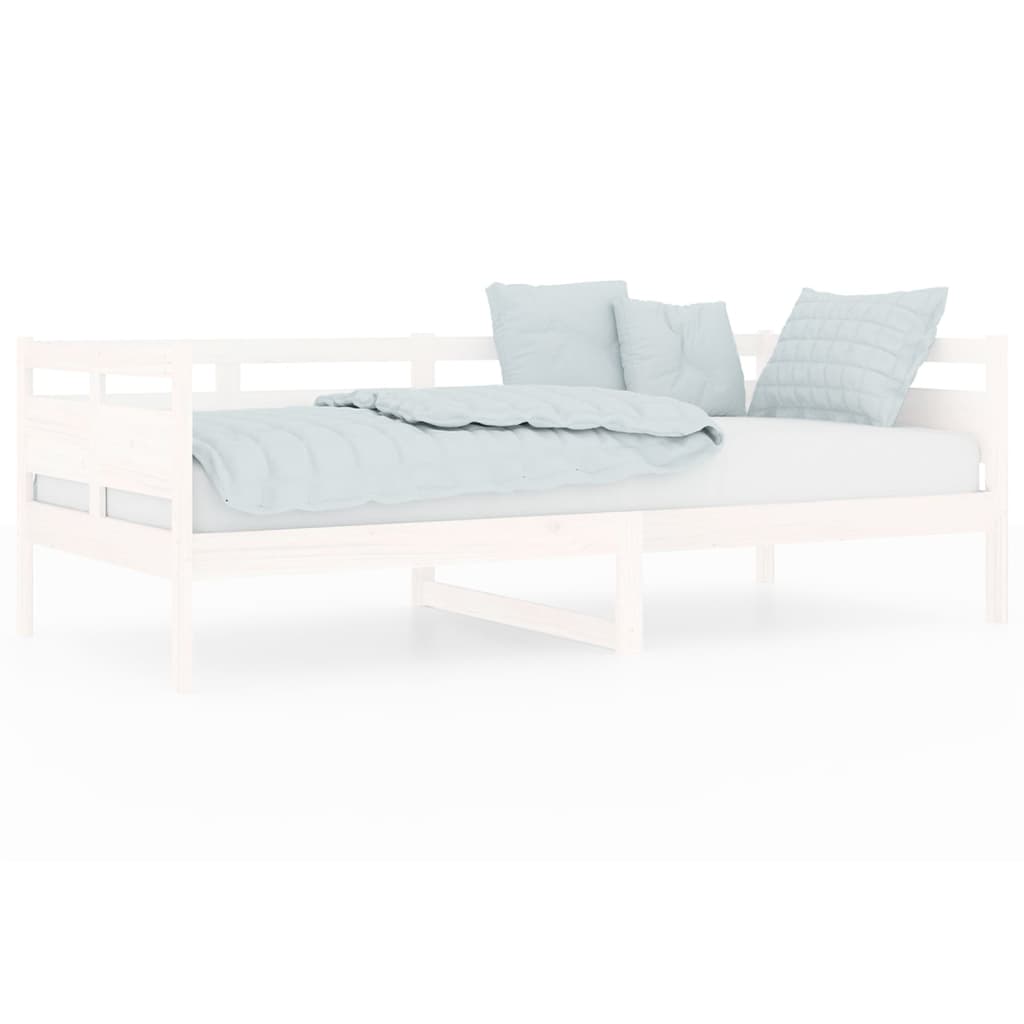 Dormeuse Bianca in Legno Massello di Pino 90x200 cm | homemem39