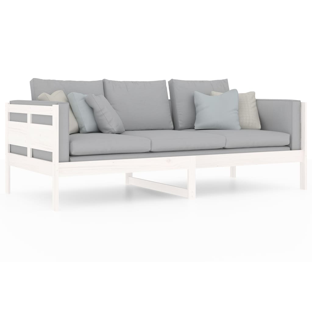 Dormeuse Bianca in Legno Massello di Pino 90x200 cm | homemem39