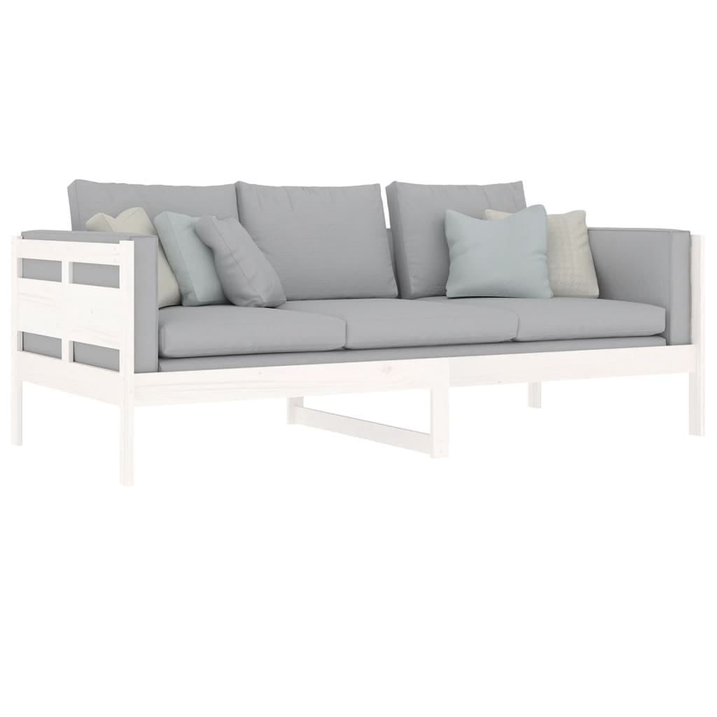 Dormeuse Bianca in Legno Massello di Pino 90x200 cm | homemem39