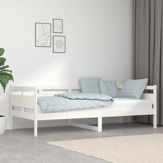 Dormeuse Bianca in Legno Massello di Pino 90x200 cm | homemem39