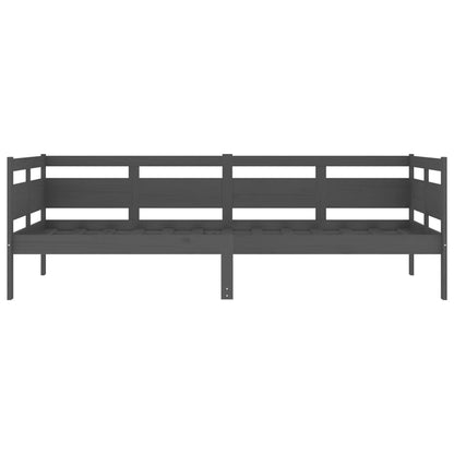 Dormeuse Grigia in Legno Massello di Pino 90x200 cm - homemem39