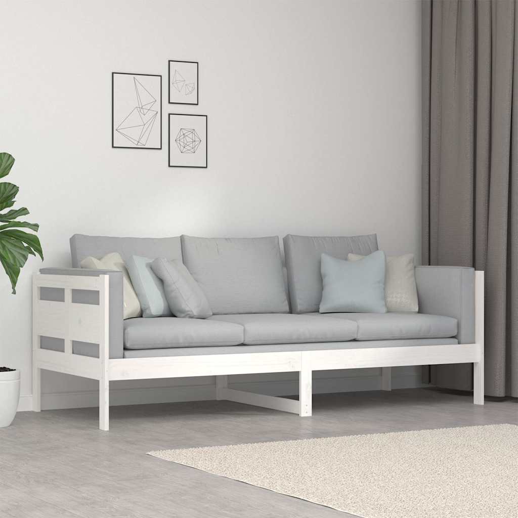Dormeuse Bianca in Legno Massello di Pino 80x200 cm