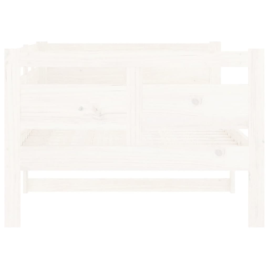 Dormeuse Bianca in Legno Massello di Pino 90x190 cm | homemem39