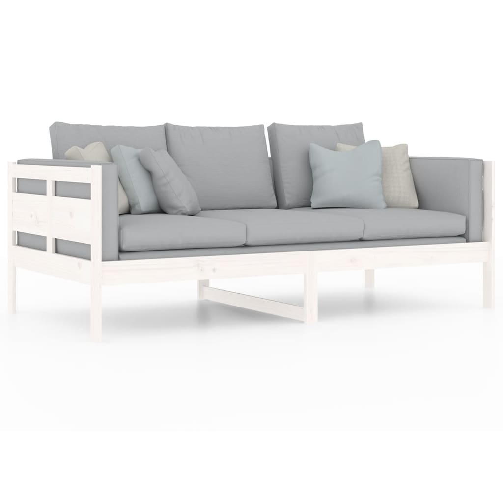Dormeuse Bianca in Legno Massello di Pino 90x190 cm | homemem39