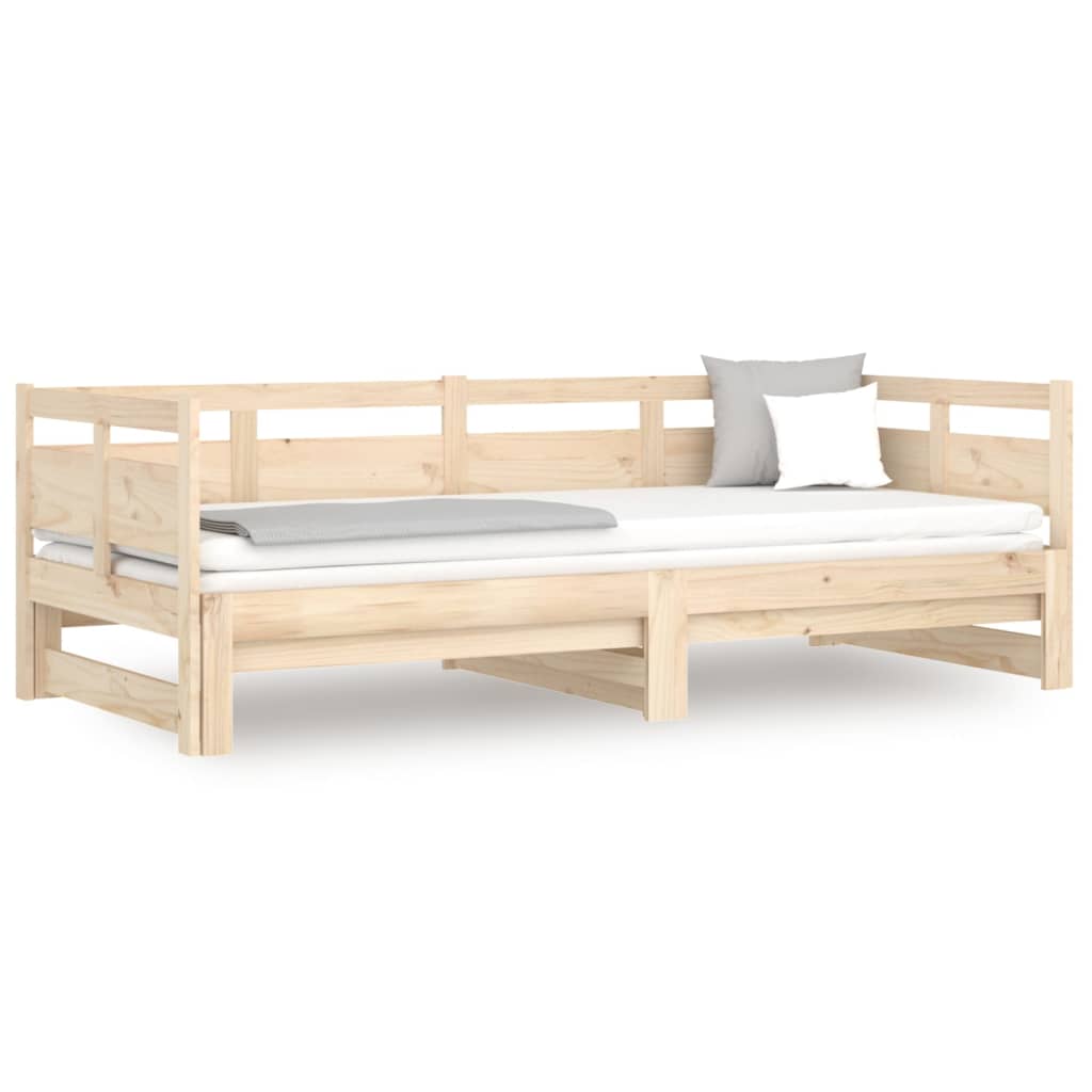 Dormeuse Estraibile in Legno Massello di Pino 2x(80x200) cm | homemem39