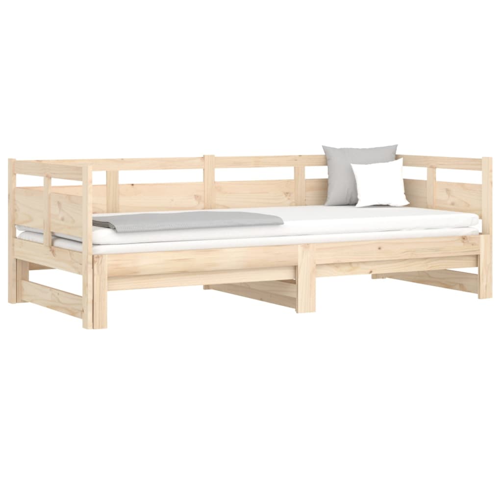 Dormeuse Estraibile in Legno Massello di Pino 2x(80x200) cm | homemem39