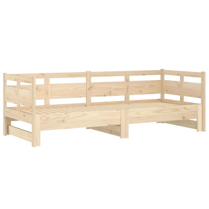 Dormeuse Estraibile in Legno Massello di Pino 2x(80x200) cm | homemem39