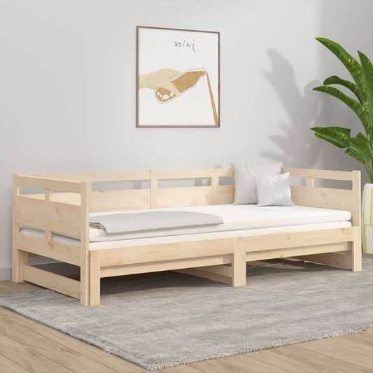 Dormeuse Estraibile in Legno Massello di Pino 2x(80x200) cm | homemem39