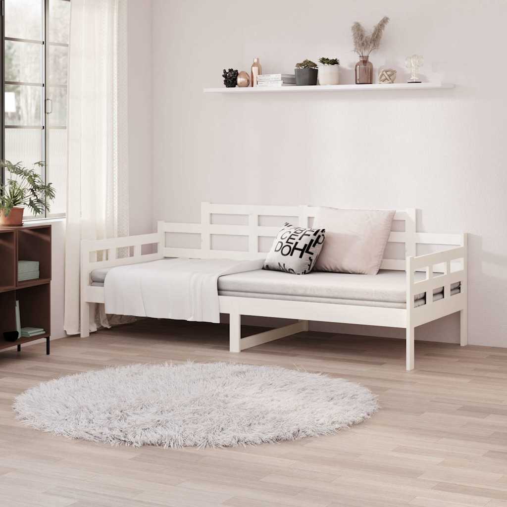 Dormeuse Bianca in Legno Massello di Pino 90x200 cm