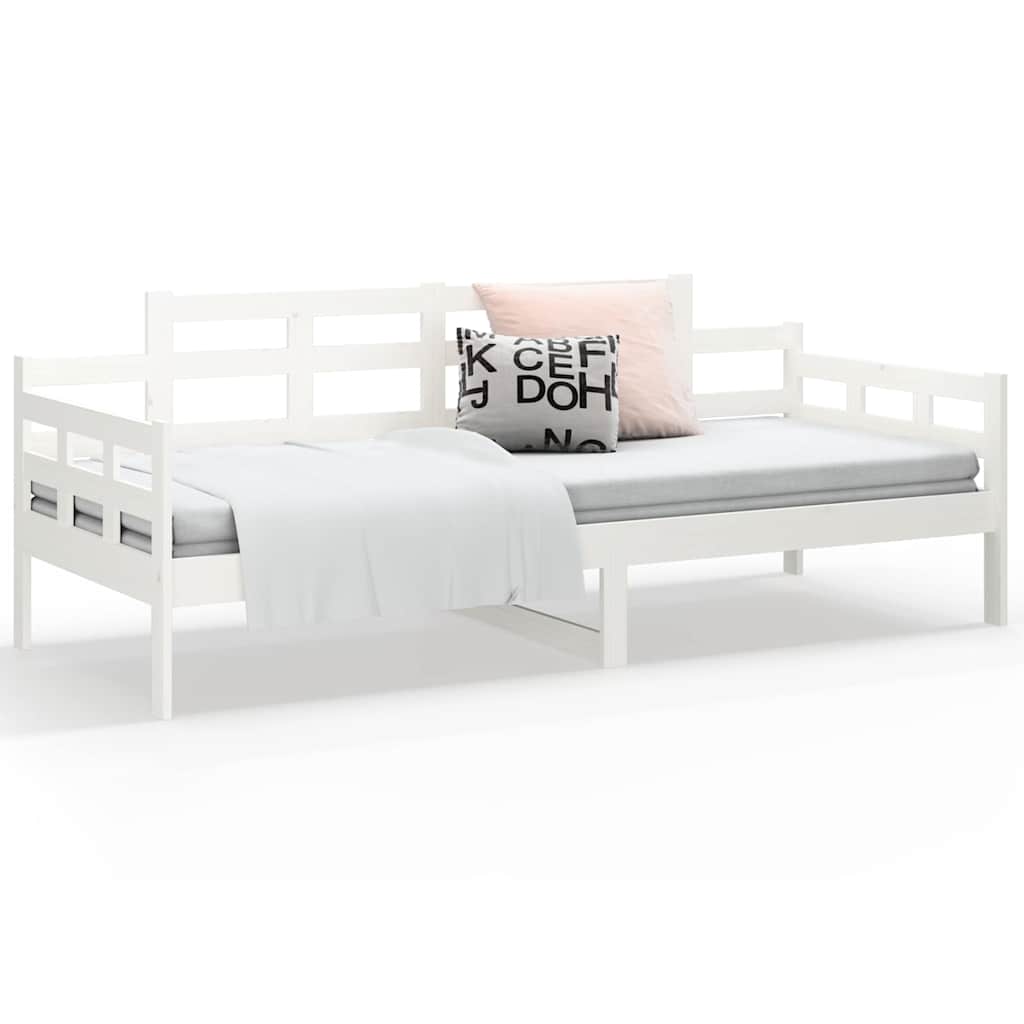 Dormeuse Bianca in Legno Massello di Pino 90x200 cm