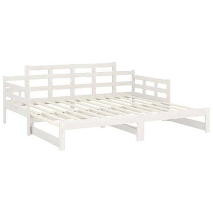 Dormeuse Estraibile Bianca Legno Massello di Pino 90x200 cm