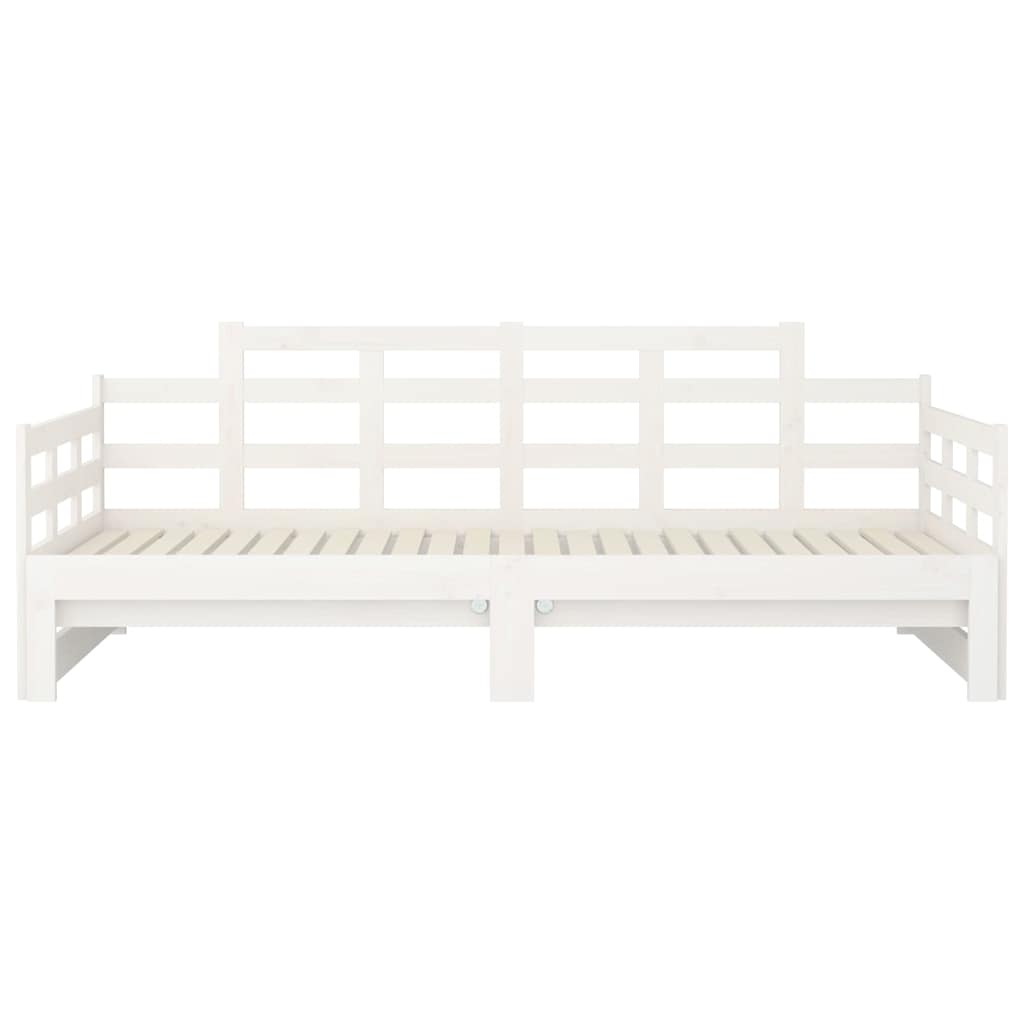 Dormeuse Estraibile Bianca Legno Massello di Pino 90x200 cm
