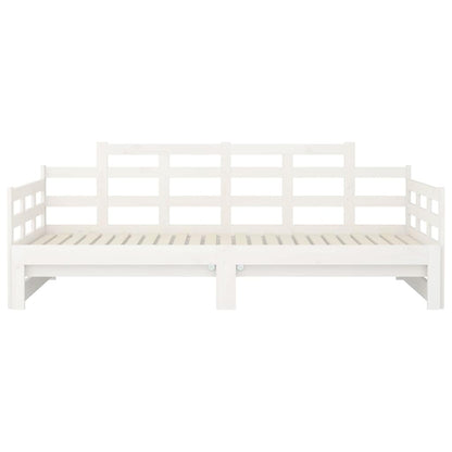 Dormeuse Estraibile Bianca Legno Massello di Pino 90x200 cm
