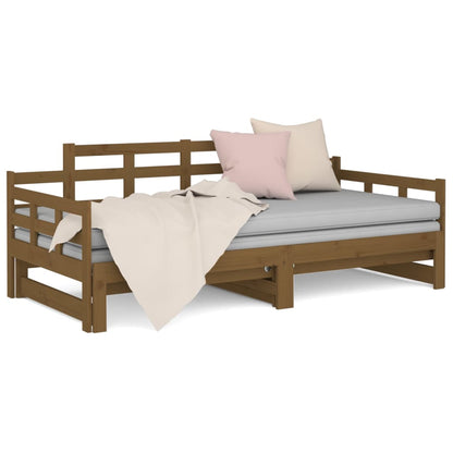 Dormeuse Estraibile senza Materasso Marrone Ambra 2x(90x200) cm - homemem39
