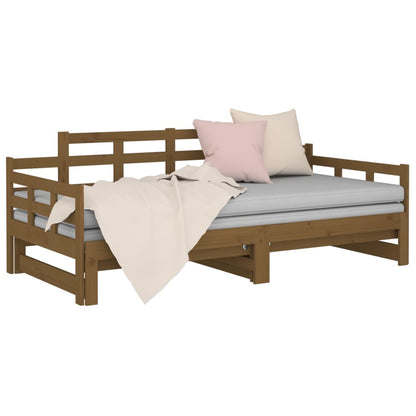 Dormeuse Estraibile senza Materasso Marrone Ambra 2x(90x200) cm - homemem39
