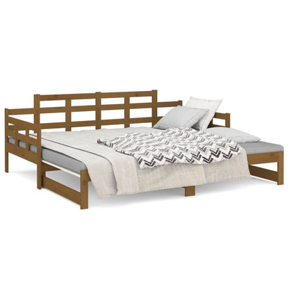 Dormeuse Estraibile senza Materasso Marrone Ambra 2x(90x200) cm - homemem39