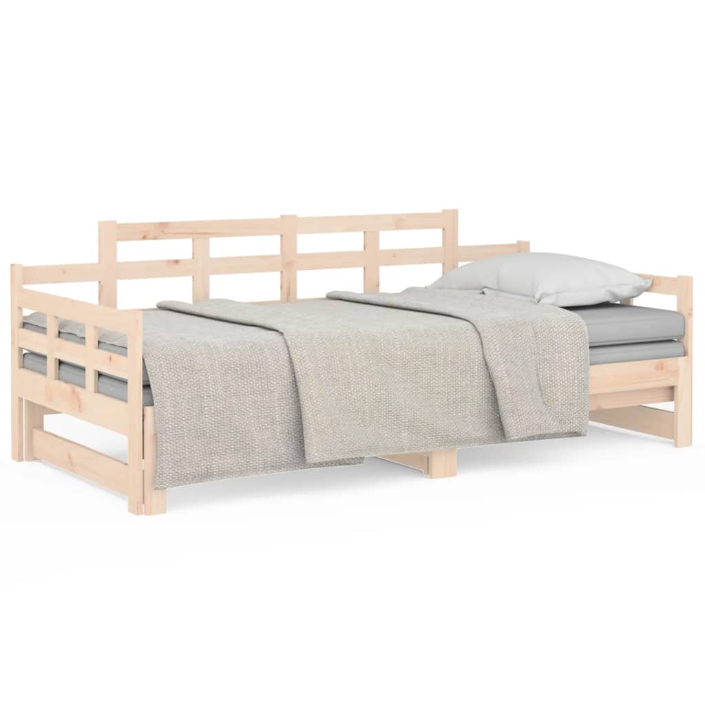 Dormeuse Estraibile in Legno Massello di Pino 2x(80x200) cm | homemem39