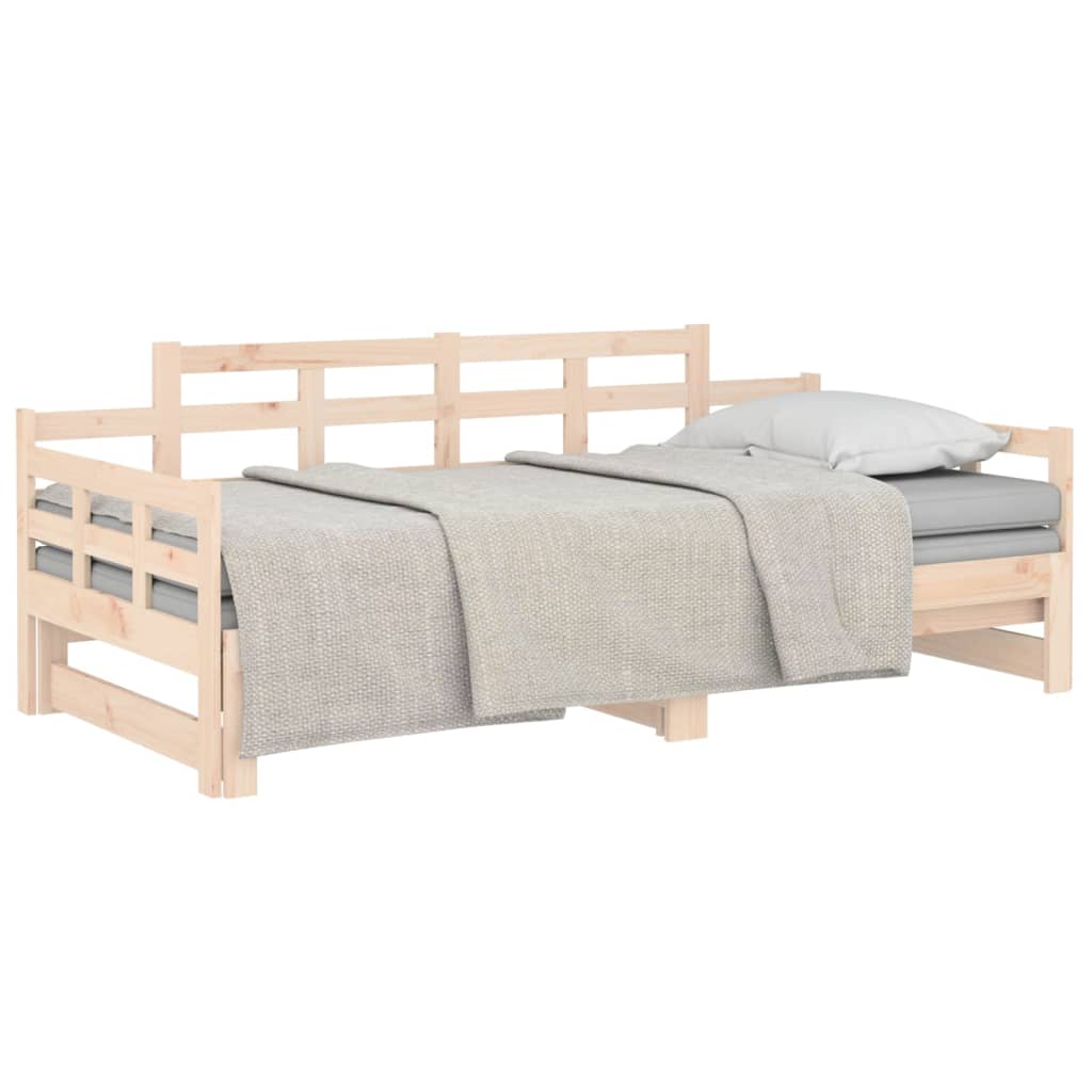 Dormeuse Estraibile in Legno Massello di Pino 2x(80x200) cm | homemem39