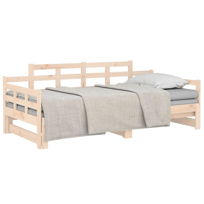 Dormeuse Estraibile in Legno Massello di Pino 2x(80x200) cm | homemem39