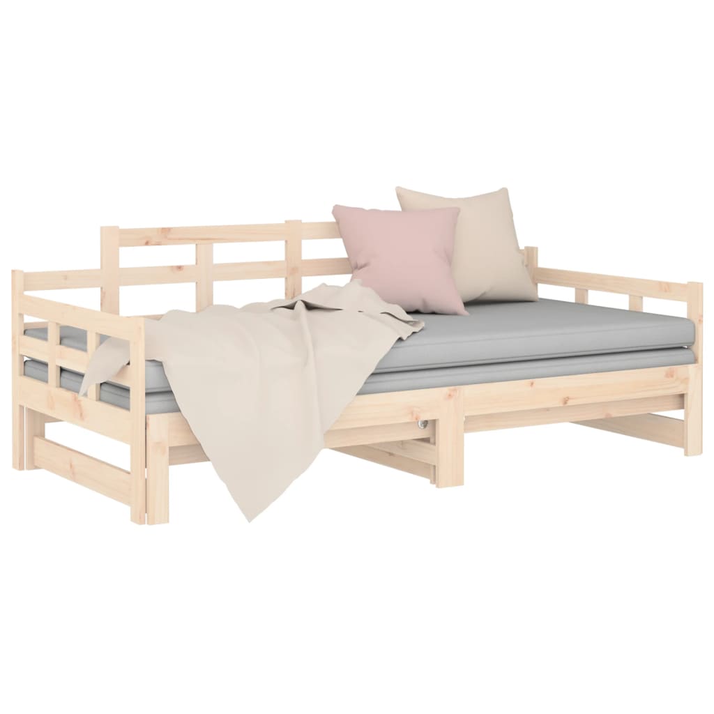 Dormeuse Estraibile in Legno Massello di Pino 2x(80x200) cm | homemem39