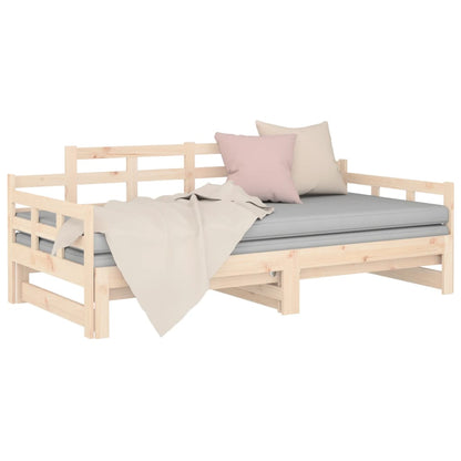 Dormeuse Estraibile in Legno Massello di Pino 2x(80x200) cm | homemem39