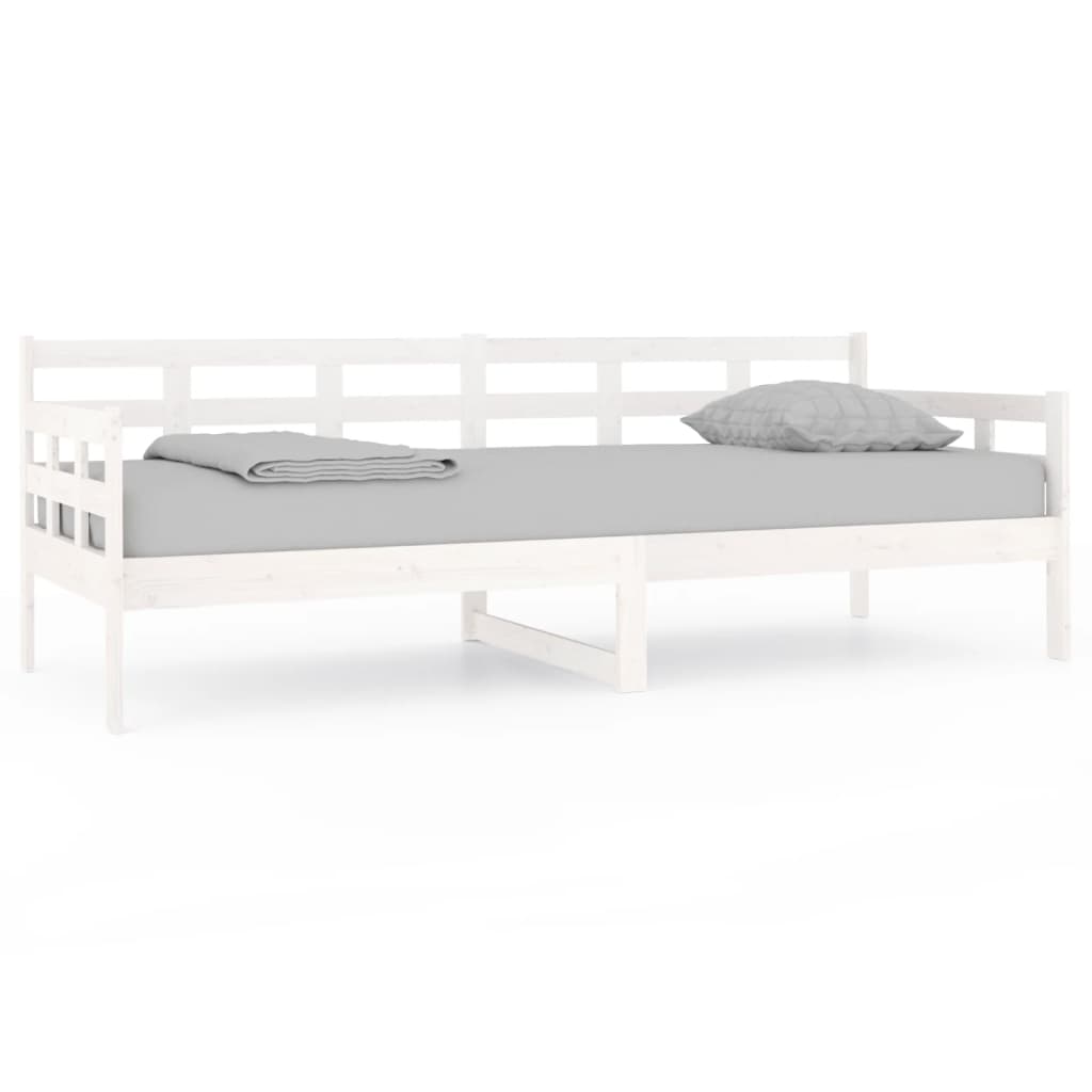 Dormeuse Bianca in Legno Massello di Pino 80x200 cm | homemem39