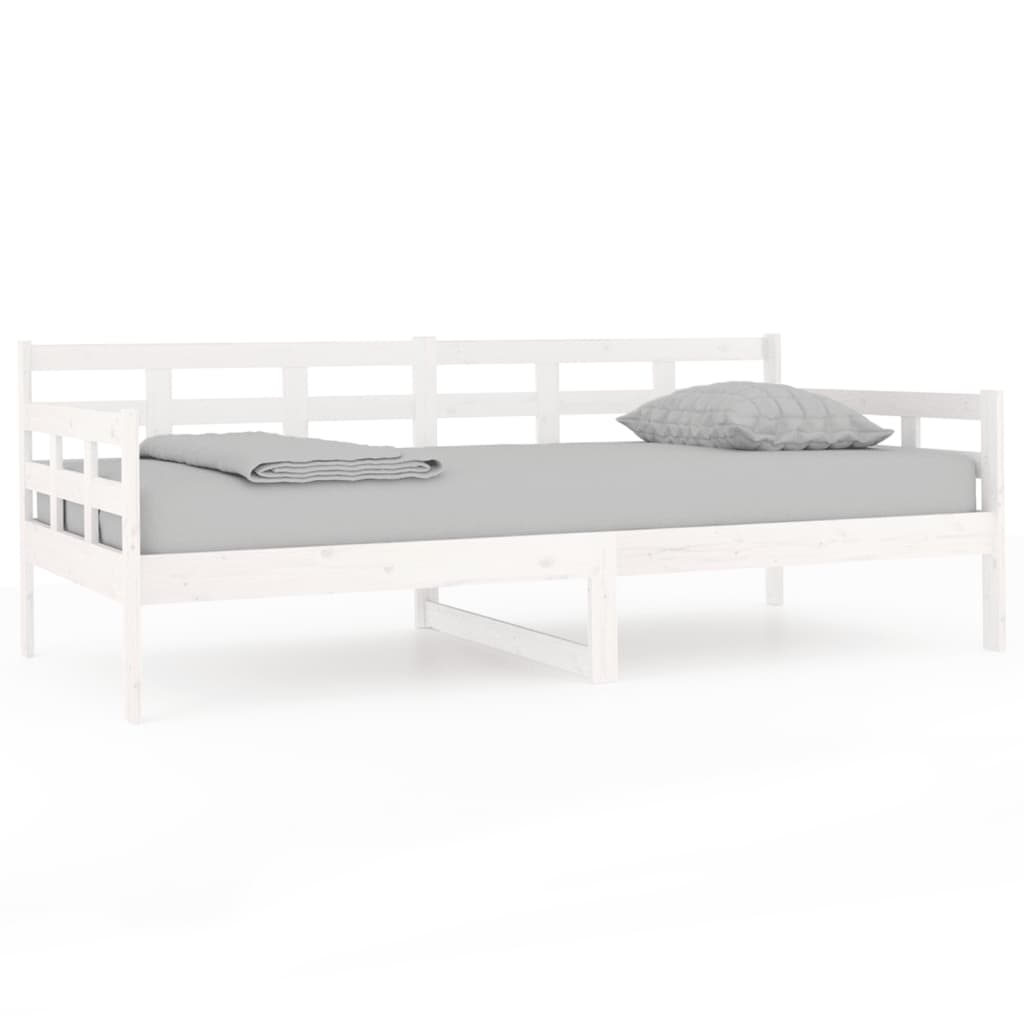 Dormeuse Bianca in Legno Massello di Pino 90x190 cm - homemem39