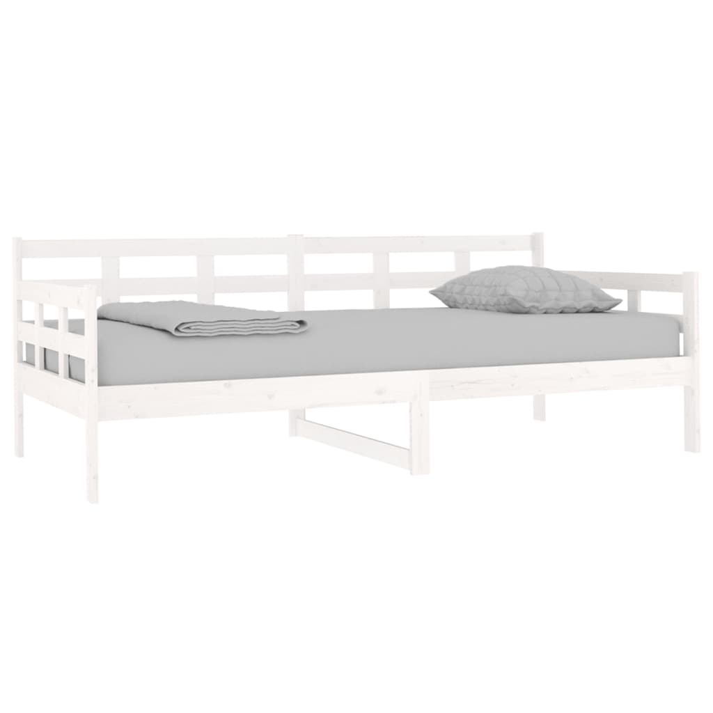 Dormeuse Bianca in Legno Massello di Pino 90x190 cm - homemem39