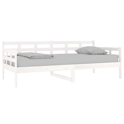 Dormeuse Bianca in Legno Massello di Pino 90x190 cm - homemem39