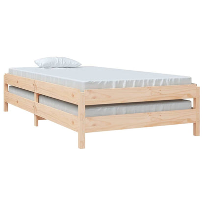 Letto Impilabile 100x200cm in Legno Massello di Pino