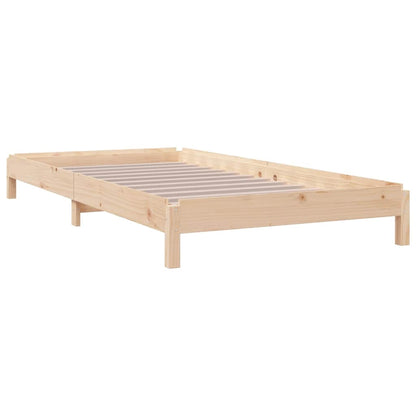Letto Impilabile 75x190 cm in Legno Massello di Pino