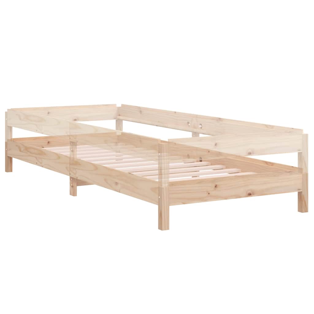 Letto Impilabile 75x190 cm in Legno Massello di Pino