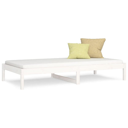 Dormeuse senza Materasso Bianca 90x200 cm Legno Massello Pino - homemem39