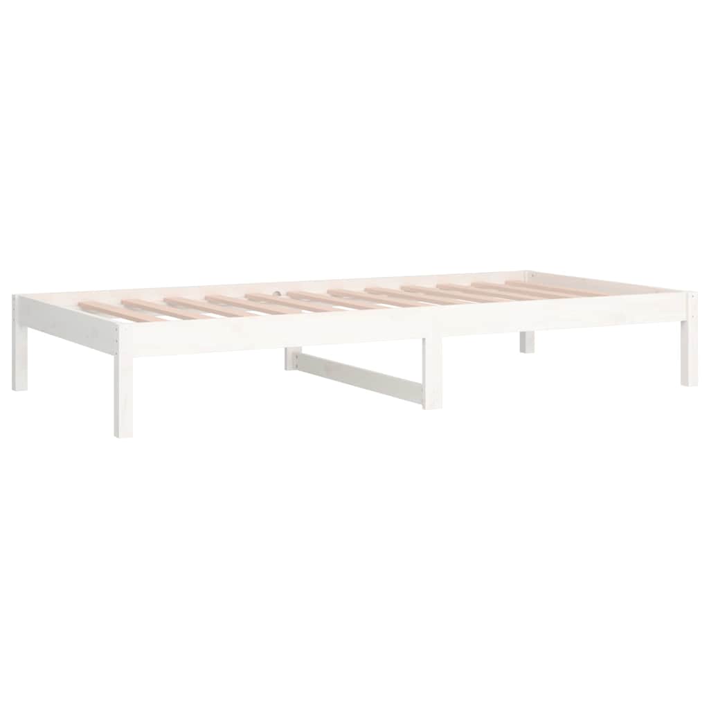 Dormeuse senza Materasso Bianca 90x200 cm Legno Massello Pino
