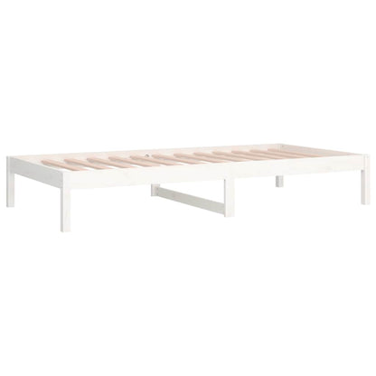 Dormeuse senza Materasso Bianca 90x200 cm Legno Massello Pino