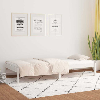 Dormeuse senza Materasso Bianca 80x200 cm Legno Massello Pino