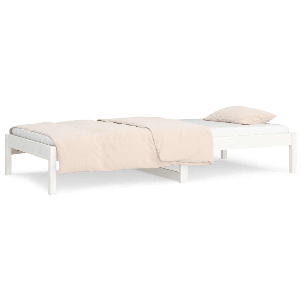 Dormeuse senza Materasso Bianca 80x200 cm Legno Massello Pino | homemem39