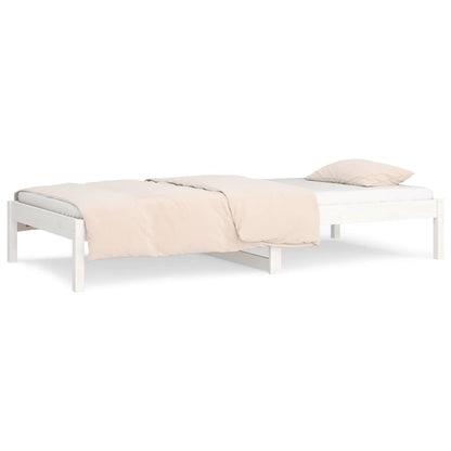 Dormeuse senza Materasso Bianca 80x200 cm Legno Massello Pino