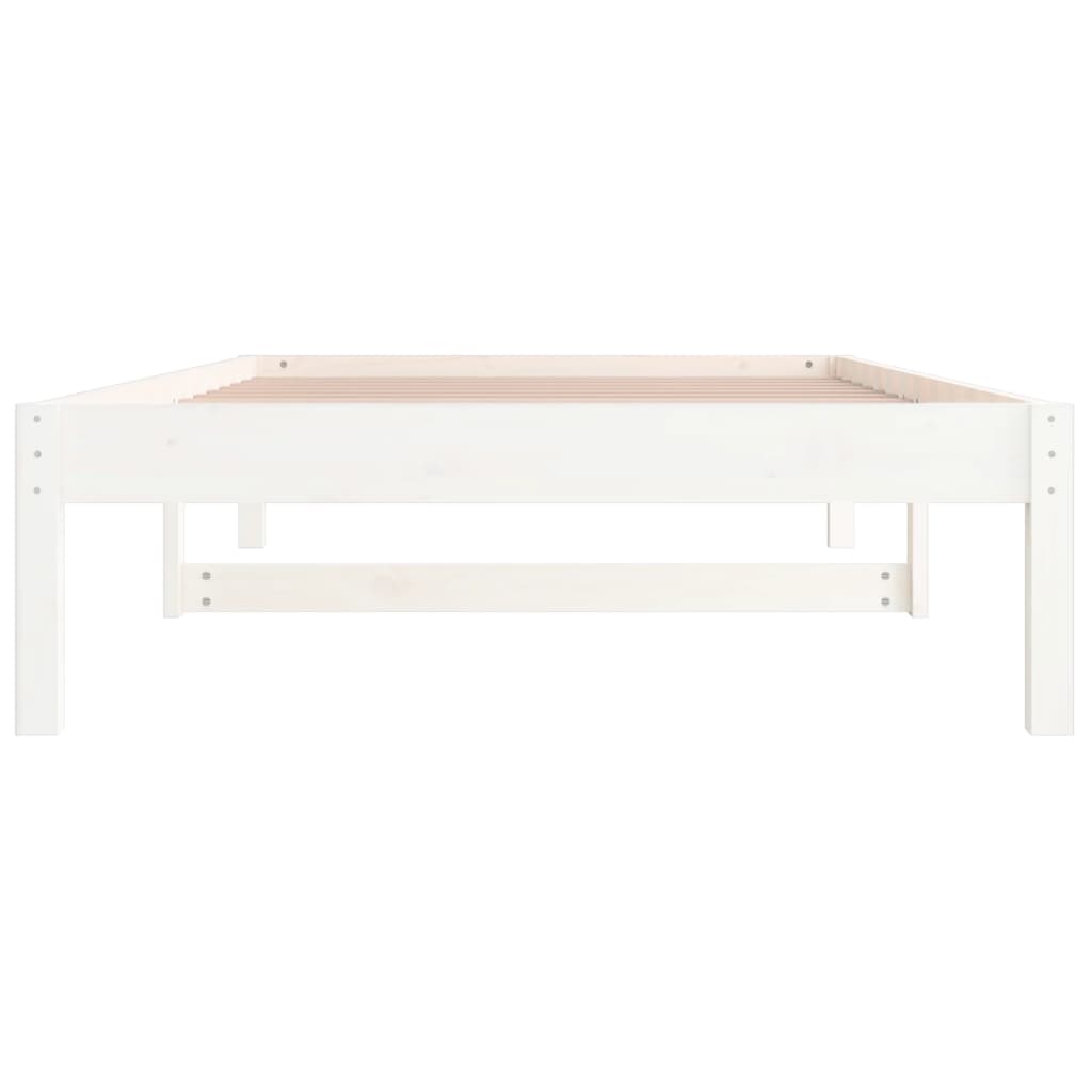 Dormeuse senza Materasso Bianca 80x200 cm Legno Massello Pino | homemem39