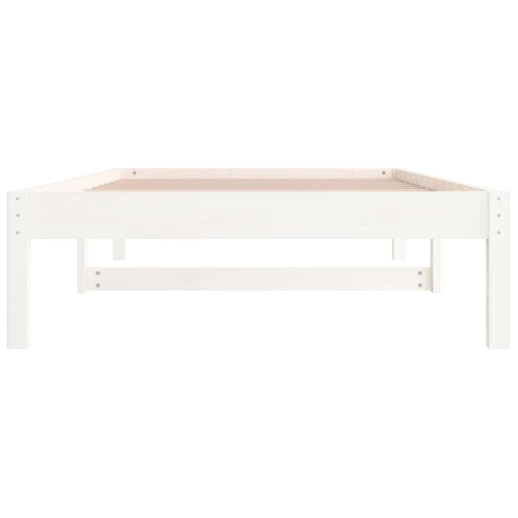 Dormeuse senza Materasso Bianca 80x200 cm Legno Massello Pino