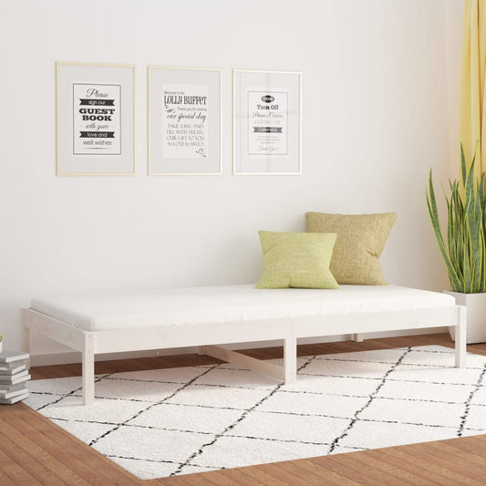 Dormeuse senza Materasso Bianca 80x200 cm Legno Massello Pino | homemem39